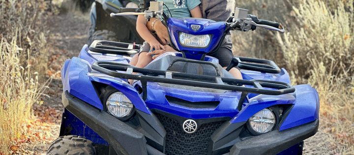 Yamaha ATV out on a Cache Valley trail